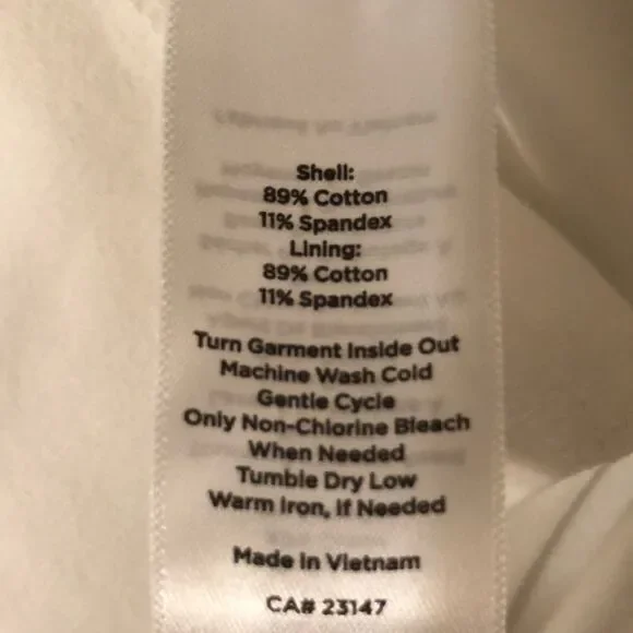 Talbots XL Everyday Stretch Skort Bright White Cotton Blend